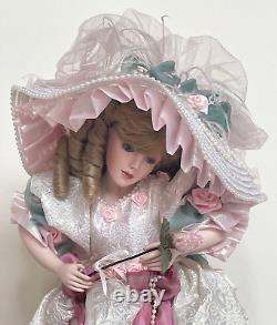 Vintage The Franklin Mint Porcelain Blushing Rose Doll by Maryse Nicole