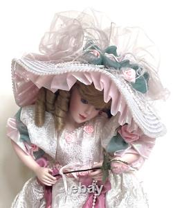 Vintage The Franklin Mint Porcelain Blushing Rose Doll by Maryse Nicole