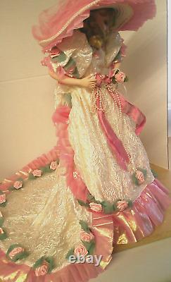 Vintage The Franklin Mint Porcelain Blushing Rose Doll by Maryse Nicole