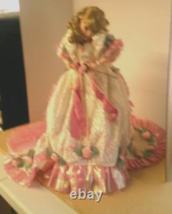 Vintage The Franklin Mint Porcelain Blushing Rose Doll by Maryse Nicole