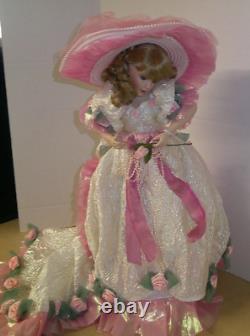 Vintage The Franklin Mint Porcelain Blushing Rose Doll by Maryse Nicole