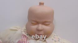 Vintage Three 3 Faces of Eve Porcelain 13 Doll Swivel Head Sad Happy Sleep Rare