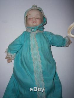 Vintage Three Different Faces Porcelain/bisque And Material Stuffed Doll