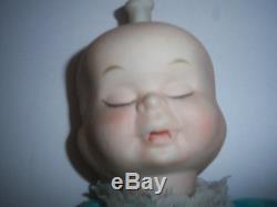 Vintage Three Different Faces Porcelain/bisque And Material Stuffed Doll