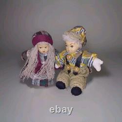 Vintage Unbranded Boy & Girl Porcelain 5 Dolls