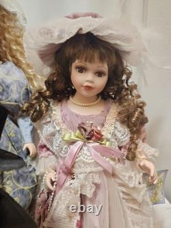Vintage Victorian 6 Pc Porcelain Doll Collection Lot Girls Toys Bundle Old Gift