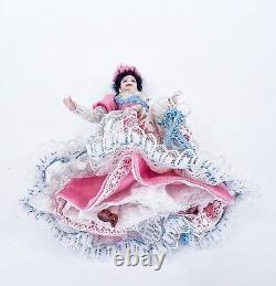 Vintage Victorian Beverly Eddy OOAK Fancy Lady Lace Dress Hat Miniature Doll