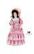 Vintage Victorian Gibson Girl With Pink Dress And Hat Miniature Porcelain Doll