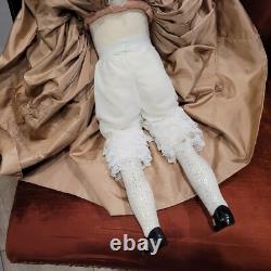 Vintage Victorian Parian Empress Bisque Porcelain Doll 28 Tall