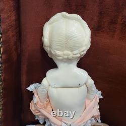 Vintage Victorian Parian Empress Bisque Porcelain Doll 28 Tall