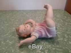 Vintage Victorian Piano Baby 7.25 antique bisque porcelain doll Art Noveau