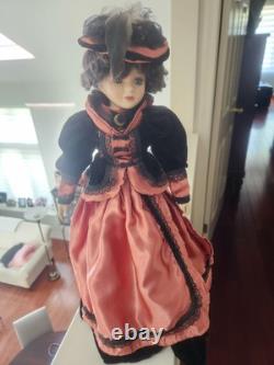 Vintage Victorian Porcelain Doll, 18 Tall, Beautifully Dressed, Rare, 1970's