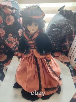 Vintage Victorian Porcelain Doll, 18 Tall, Beautifully Dressed, Rare, 1970's
