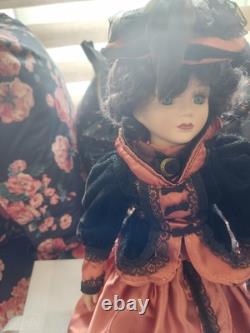 Vintage Victorian Porcelain Doll, 18 Tall, Beautifully Dressed, Rare, 1970's