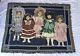 Vintage Victorian Porcelain Doll Girls Woven Tapestry Throw Blanket With Fringe