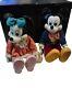 Vintage Walt Disney Mickey & Minnie Mouse Porcelain Wind Up Musical Dolls