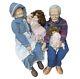 Vintage William Wallace Jr Grandma & Grandpa Porcelain Dolls Withgranddaughters