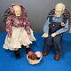 Vintage William Wallace Jr. Grandpa And Grandma Porcelain Doll Set W Accessories