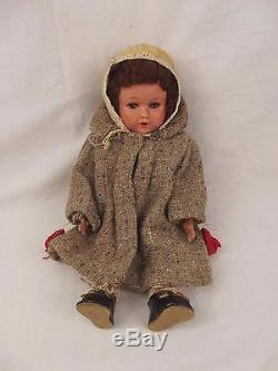 Vintage Wood & Bisque Porcelain Doll