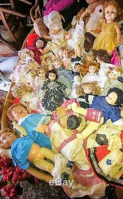 Vintage / antique/ collectables / porcelain/ plastic mixed doll lot