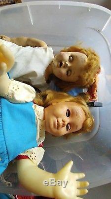 Vintage / antique/ collectables / porcelain/ plastic mixed doll lot
