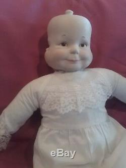 Vintage bisque 3 three face porcelain doll happy smiling crying sleeping 21