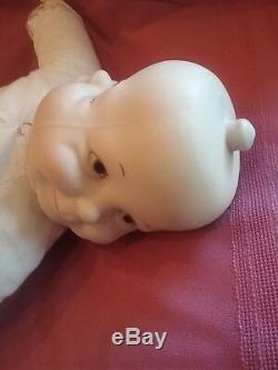 Vintage bisque 3 three face porcelain doll happy smiling crying sleeping 21