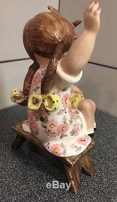 Vintage by Tiziano Galli Porcelain Figurine A Girl Spanking Doll. Rare Italy