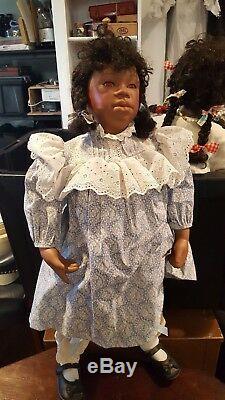 Vintage doll voo doo mary van osdell child african american 24