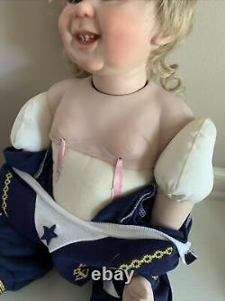 Vintage porcelain 1991 Fayzah Spanos Sailor girl baby Doll