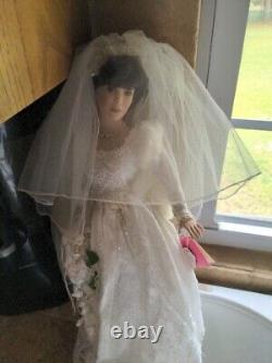 Vintage porcelain doll- Wedding Dress