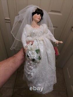 Vintage porcelain doll- Wedding Dress