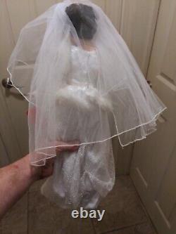 Vintage porcelain doll- Wedding Dress