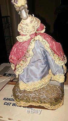 Vintage porcelain doll marie antionette collectible doll