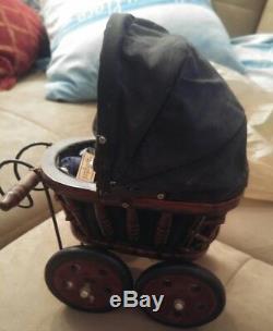 Vintage springford amish dolls with handmade carriage