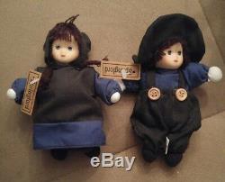 Vintage springford amish dolls with handmade carriage