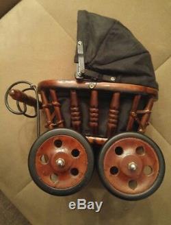 Vintage springford amish dolls with handmade carriage