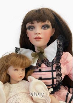 Vtg 1999 Jan McLean Jessica & Pauline Baby Porcelain Doll Pair LE Boxed Rare
