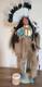 Vtg 22 Hand Made Native American Indian Chief Porcelain Doll 2nd Place Award