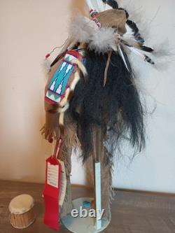 Vtg 22 Hand Made Native American Indian Chief Porcelain Doll 2nd Place Award