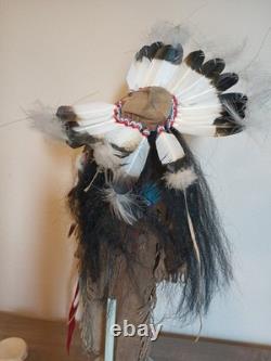 Vtg 22 Hand Made Native American Indian Chief Porcelain Doll 2nd Place Award