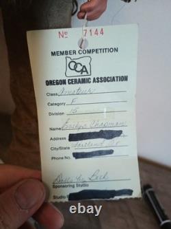 Vtg 22 Hand Made Native American Indian Chief Porcelain Doll 2nd Place Award