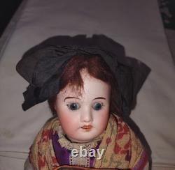 Vtg/Antique SFBJ Paris Composition Porcelain Bisque Doll 14 Tall-Orig clothes