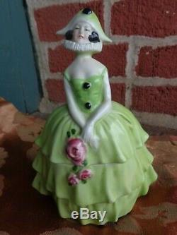 Vtg Art Deco Porcelain Nancy Pert Erphila Germany Lady Perot Dresser Doll Jar