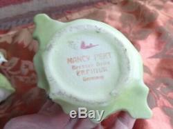 Vtg Art Deco Porcelain Nancy Pert Erphila Germany Lady Perot Dresser Doll Jar