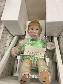 Vtg Danbury Mint Playtime Large Porcelain Doll In Wood Swing