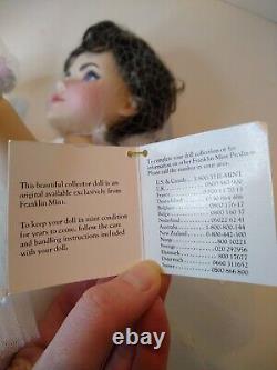 Vtg Elizabeth Taylor Portrait Porcelain Baby Doll by Franklin Mint 12 MIB