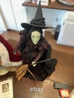 Vtg. Franklin Heirloom Wizard of oz Porcelain Dolls Set of 4 With Papers Great