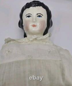 Vtg Handmade Porcelain Doll Victorian 20 Made from kit 1954 Hand Sewn Signed