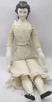 Vtg Handmade Porcelain Doll Victorian 20 Made from kit 1954 Hand Sewn Signed